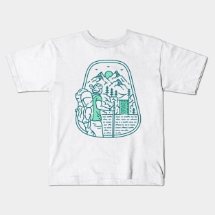 Nature Adventure Backpacker 3 Kids T-Shirt